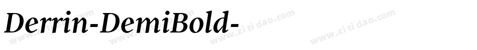 Derrin-DemiBold字体转换
