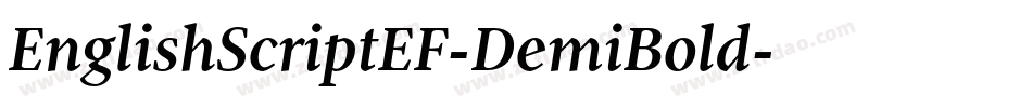 EnglishScriptEF-DemiBold字体转换