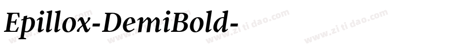 Epillox-DemiBold字体转换