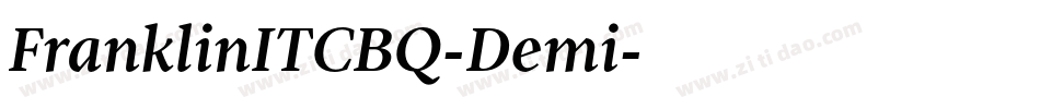 FranklinITCBQ-Demi字体转换