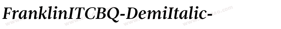 FranklinITCBQ-DemiItalic字体转换