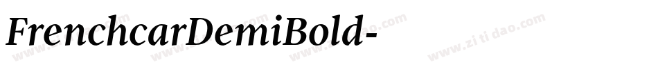 FrenchcarDemiBold字体转换