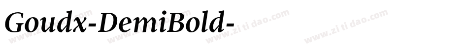 Goudx-DemiBold字体转换