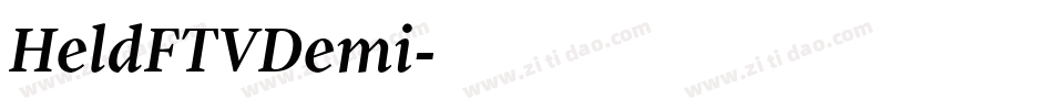HeldFTVDemi字体转换