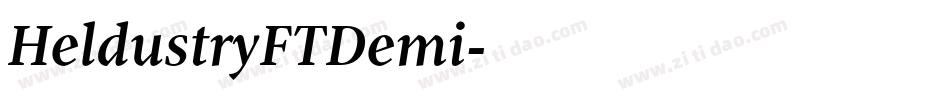 HeldustryFTDemi字体转换