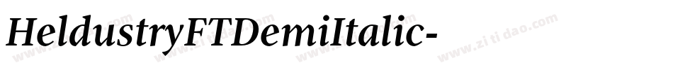 HeldustryFTDemiItalic字体转换