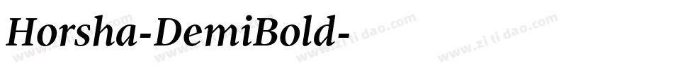 Horsha-DemiBold字体转换
