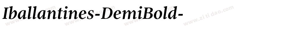 Iballantines-DemiBold字体转换
