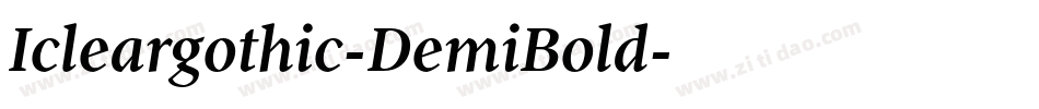 Icleargothic-DemiBold字体转换
