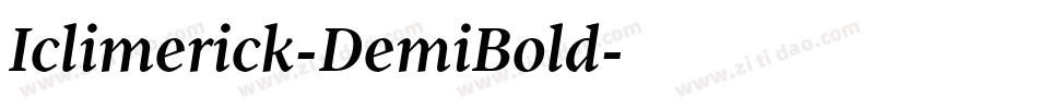 Iclimerick-DemiBold字体转换