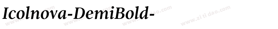 Icolnova-DemiBold字体转换