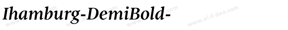 Ihamburg-DemiBold字体转换