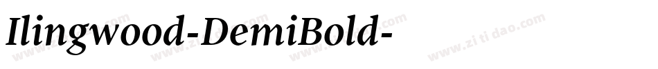 Ilingwood-DemiBold字体转换