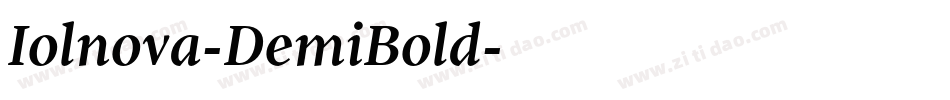 Iolnova-DemiBold字体转换