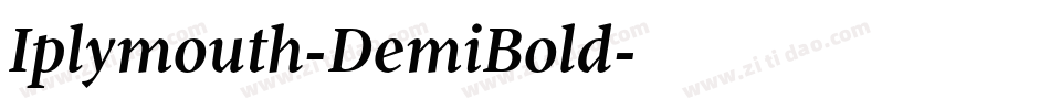 Iplymouth-DemiBold字体转换