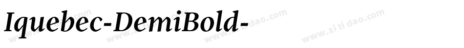 Iquebec-DemiBold字体转换