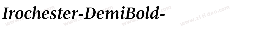 Irochester-DemiBold字体转换