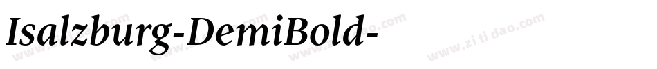 Isalzburg-DemiBold字体转换