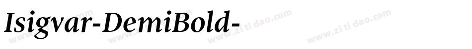 Isigvar-DemiBold字体转换