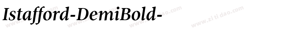 Istafford-DemiBold字体转换
