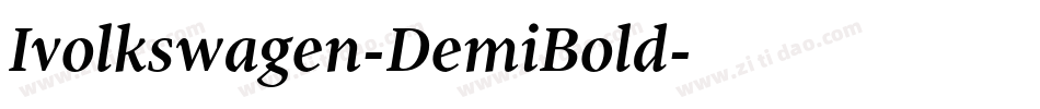 Ivolkswagen-DemiBold字体转换