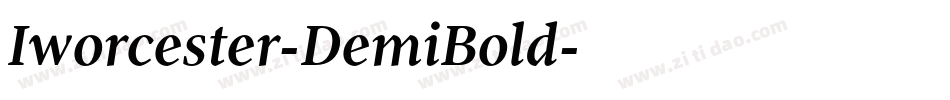 Iworcester-DemiBold字体转换