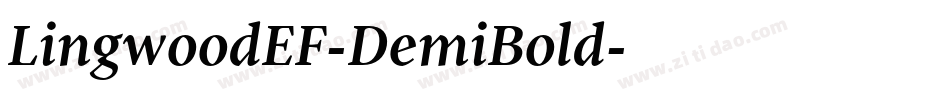 LingwoodEF-DemiBold字体转换
