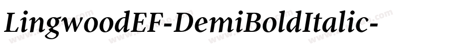 LingwoodEF-DemiBoldItalic字体转换