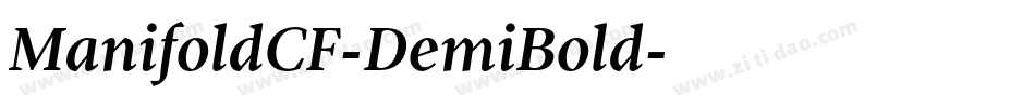 ManifoldCF-DemiBold字体转换