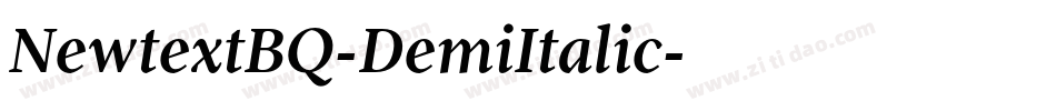 NewtextBQ-DemiItalic字体转换