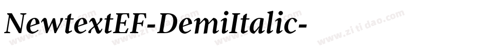NewtextEF-DemiItalic字体转换