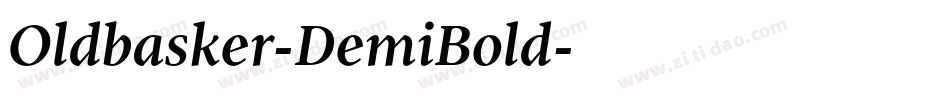 Oldbasker-DemiBold字体转换