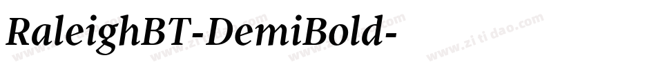 RaleighBT-DemiBold字体转换