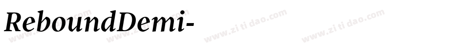 ReboundDemi字体转换