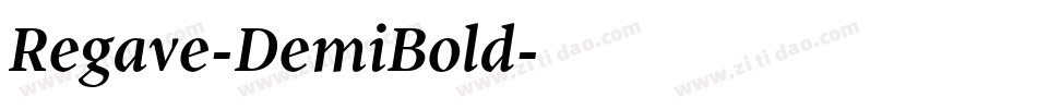 Regave-DemiBold字体转换