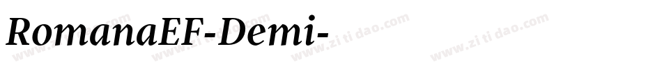 RomanaEF-Demi字体转换