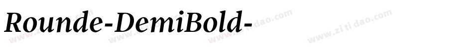 Rounde-DemiBold字体转换