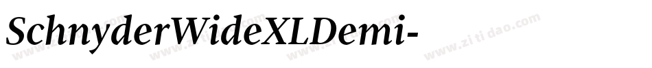 SchnyderWideXLDemi字体转换