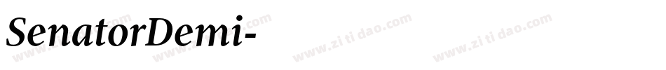 SenatorDemi字体转换