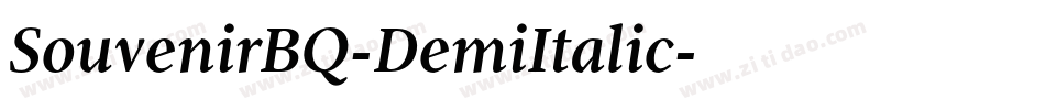 SouvenirBQ-DemiItalic字体转换