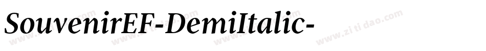 SouvenirEF-DemiItalic字体转换