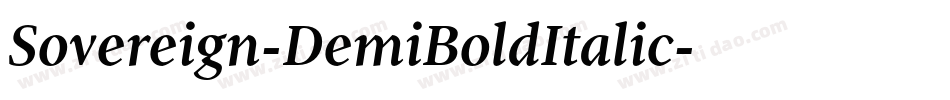 Sovereign-DemiBoldItalic字体转换