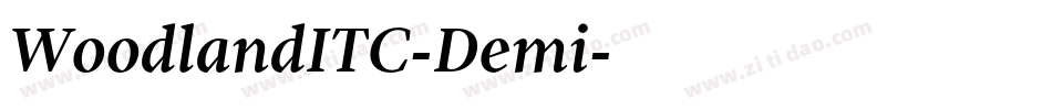 WoodlandITC-Demi字体转换