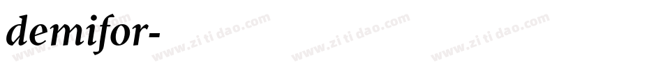 demifor字体转换