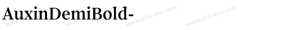 AuxinDemiBold字体转换