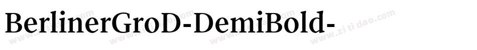 BerlinerGroD-DemiBold字体转换