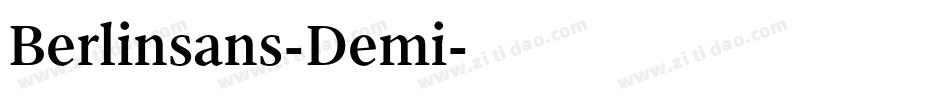 Berlinsans-Demi字体转换
