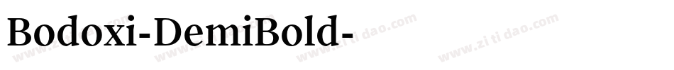 Bodoxi-DemiBold字体转换