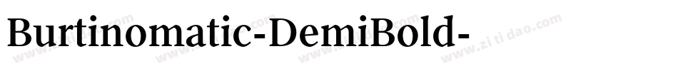 Burtinomatic-DemiBold字体转换