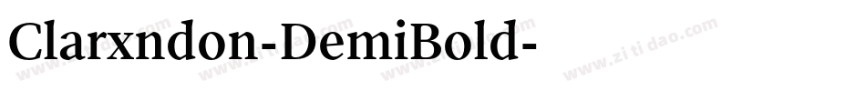 Clarxndon-DemiBold字体转换
